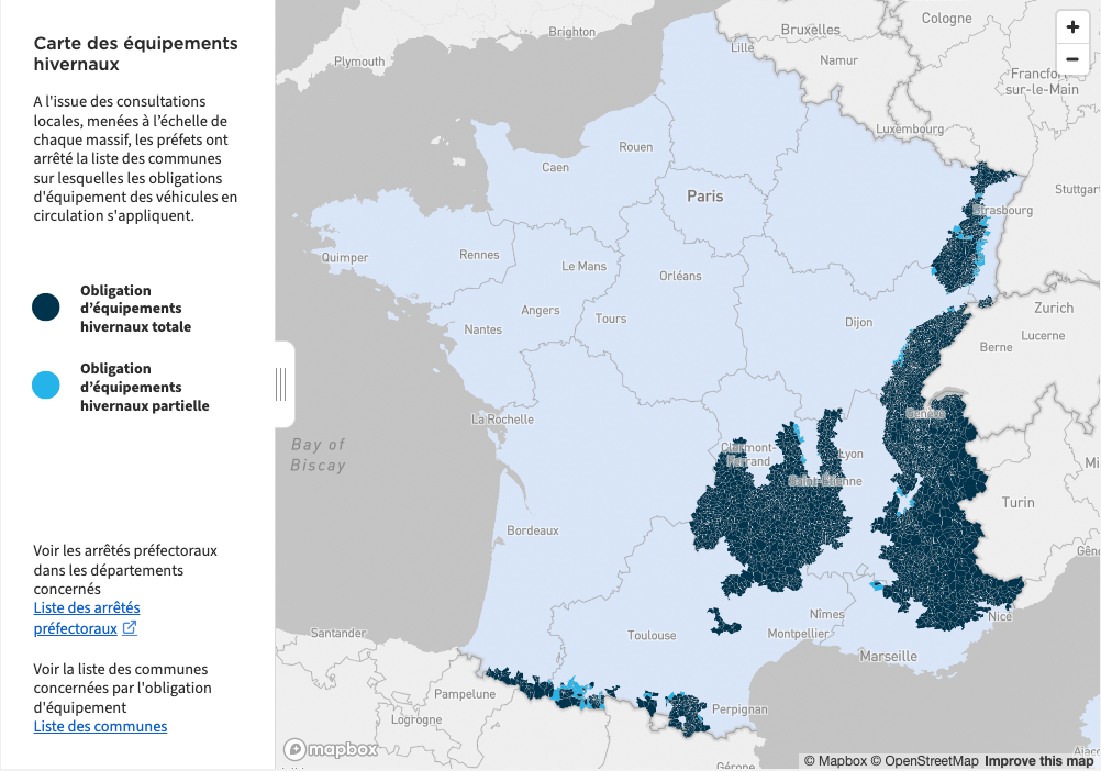 carte pneu neige