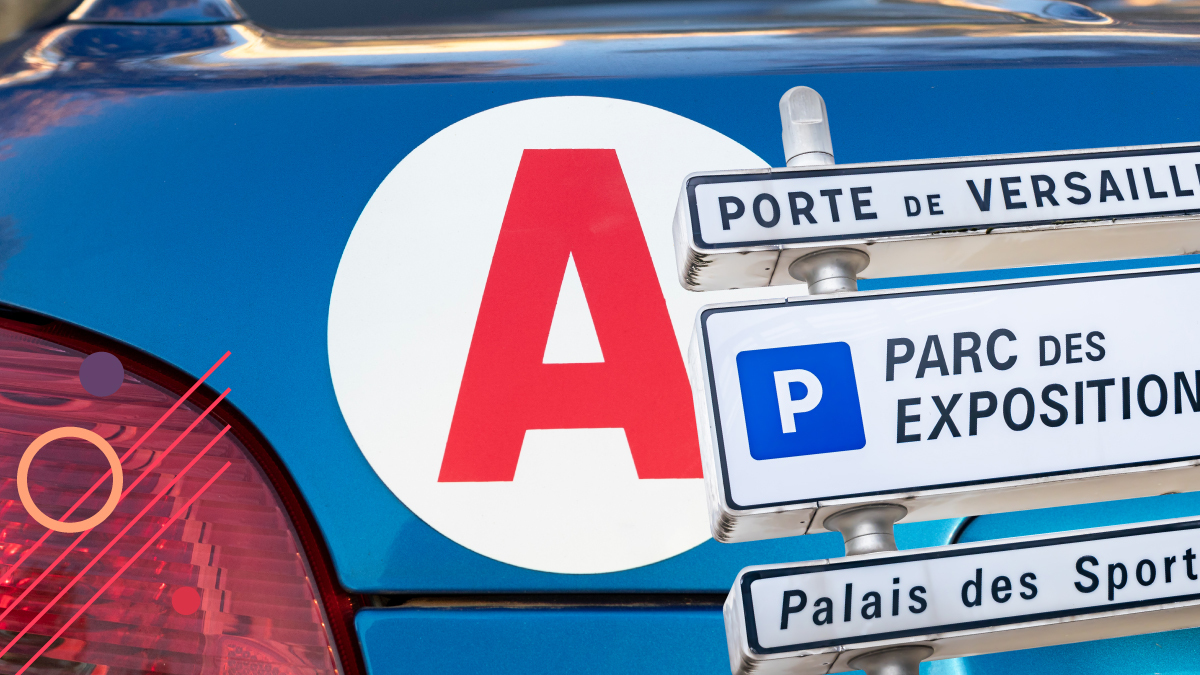 Autocollant Magnétique A Pour Voiture - Diamètre 15 Cm, Amovible - Pour Conducteurs Débutants, Femmes, Adolescents - Signalétique Aimantée