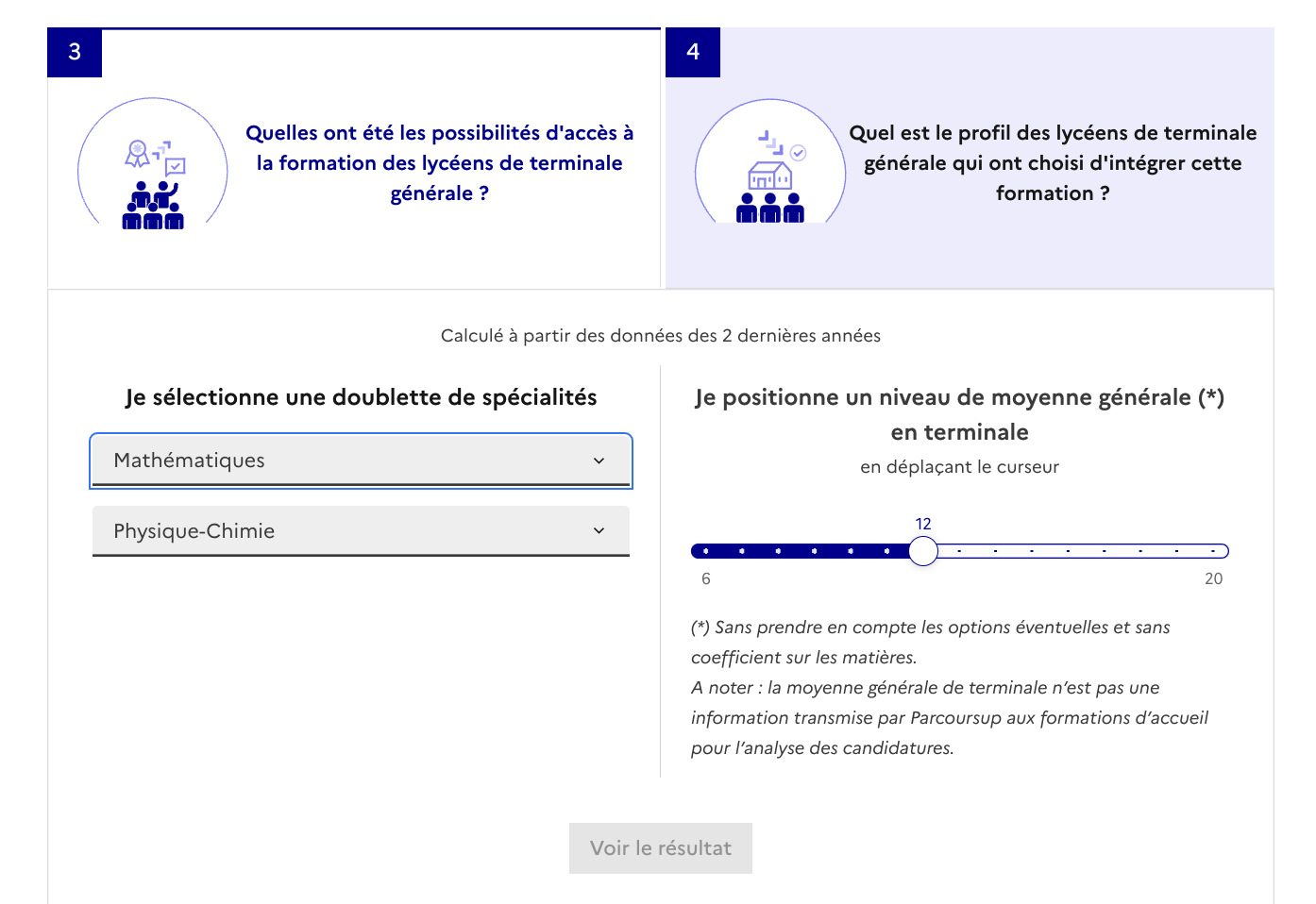 simulateur spécialités parcoursup