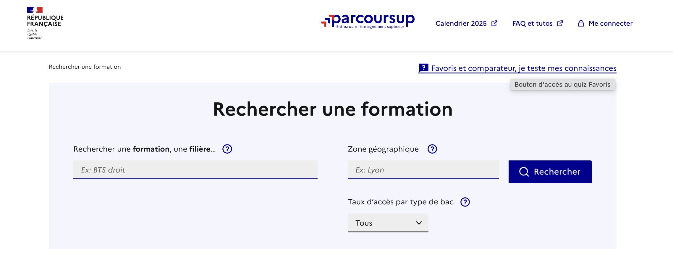 carte des formations parcoursup 2025