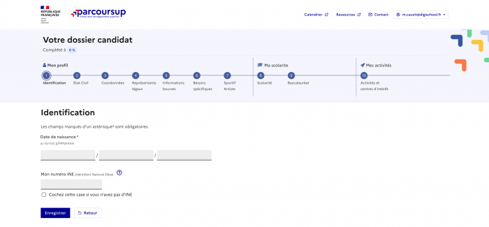 Identification Parcoursup 2026