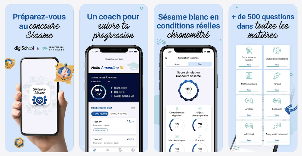 application préparation concours SESAME digiSchool