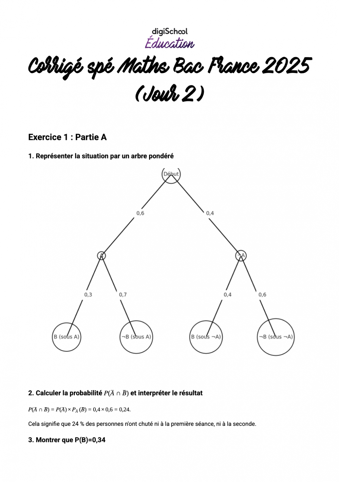 Bac maths 2025 : sujets et corrigés - digiSchool