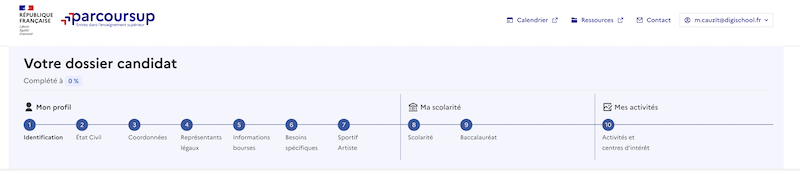 etape dossier candidat