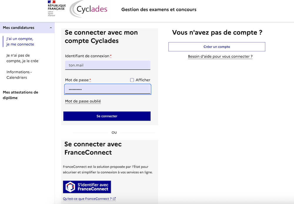 connexion Cyclades